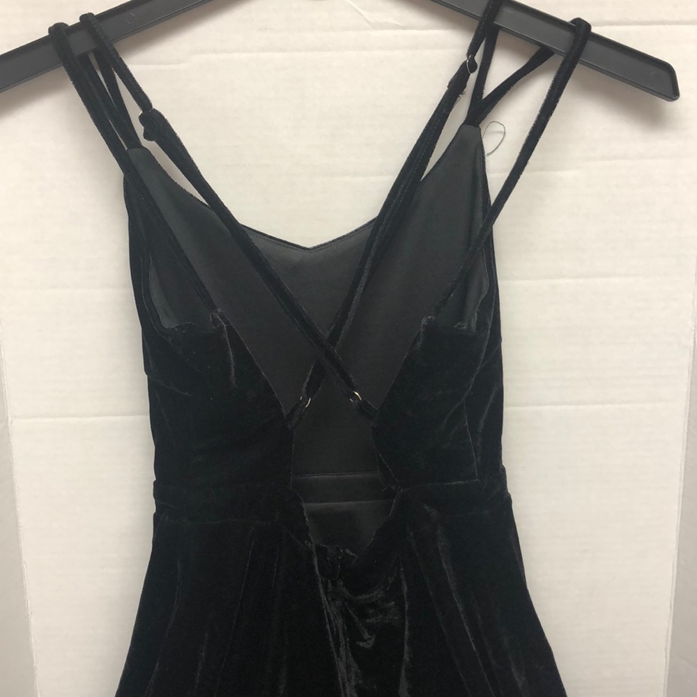 LBD! Black Velvet Spaghetti Strap - Picture 9 of 10